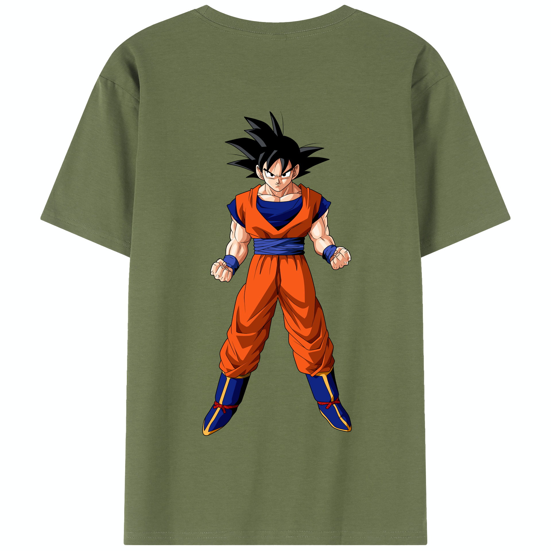 （画像用） ドラゴンボール 孫悟空（そん ごくう）Son Goku カカロット DRAGON BALL Kakarotto 綿100％半袖Tシャツ（背面プリント）